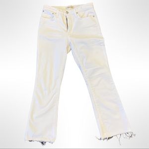 Madewell white jeans Cali Demi-boot